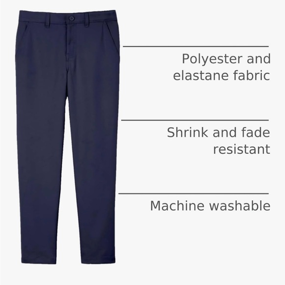 4 Piece Bundle Boys French Toast Navy Blue School Uniform Slim Fit Pant Size 14 - Picture 13 of 13